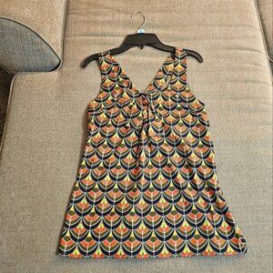 Banana Republic Blue Yellow Career Office Work Top Blouse Size XS Petite